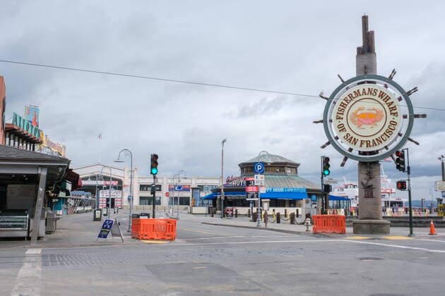News Bilder des Tages March 24, 2020, San Francisco, California, USA: Fisherman™s Wharf is vacant due to San Francisco™s shelter in place order. San Francisco USA  - ZUMA™s 20200324_mda_s265_169 Copyright: xWilliamxJxSimpsonx