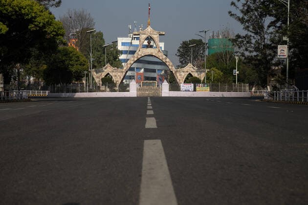 March 24, 2020, Kathmandu, Nepal: View of a deserted martyrs road amid Coronavirus fears in Kathmandu..Nepal government has decided to lock down the whole country from 24 March till 31 March following a second confirmed COVID-19 case. Kathmandu Nepal - ZUMAock 20200324_mda_s197_181 Copyright: xPrabinxRanabhatx