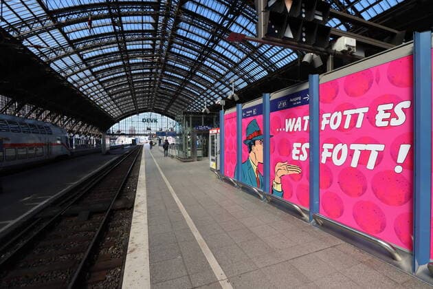 Köln Themenfoto: Corona, Menschenleeres Koeln, 24.03.2020 Menschenleere Bahnsteige im Kölner Hauptbahnhof, Themenfoto: Corona Shutdown, Koeln - Copyright: xAugstx xEibner-Pressefotox EP_jat