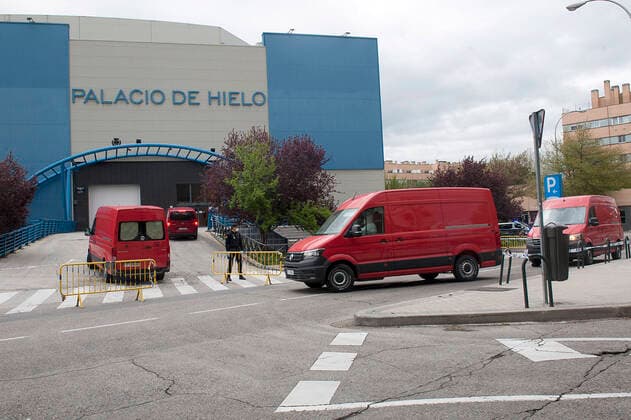 The Ice Palace in Madrid turned into an emergency morgue during the health crisis due to the Covid-19 virus pandemic - Coronaviruss. March 24,2020. (2020032404)