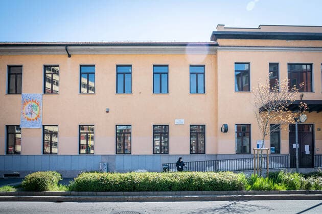 Milan - School closed for Coronavirus. Comprehensive Institute Marcello Candia in via Polesine (Marco Passaro Fotogramma, Milan - 2020-03-25) p.s. la foto e utilizzabile nel rispetto del contesto in cui e stata scattata, e senza intento diffamatorio del decoro delle persone rappresentate  Copyright: xMarcoxPassarox xFOTOGRAMMAx