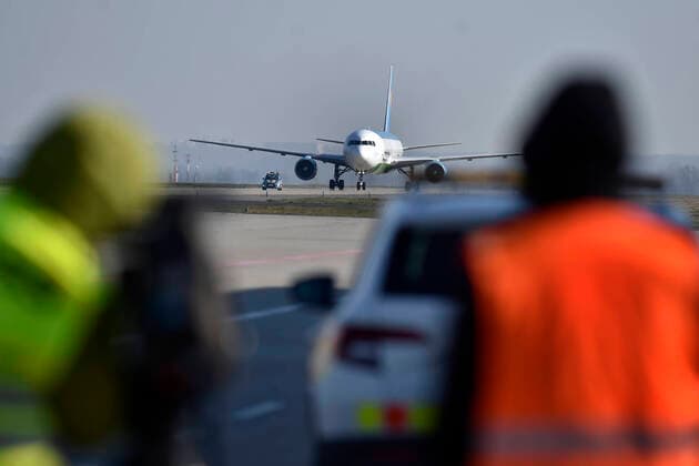 Aircraft landed at the Mosnov - Ostrava airport with supply of medical equipment from China aimed to help tackle the coronavirus epidemic in the Czech Republic, March 25, 2020. (CTKxPhoto JaroslavxOzana) CTKPhotoP202003250311801 JAO 03
