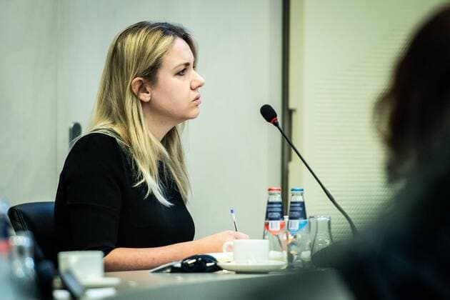 DEN HAAG, 23-03-2020, Coronavirus update for members of Dutch Parliament by RIVM and NIVC. vKA Member of parliament Femke Merel van Kooten-Arissen. Coronavirus update for members of Dutch Parliament  x7606310x Copyright: