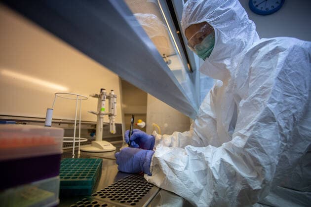 The laboratry of the Institute of Bioorganic Chemistry, Polish Academy of Sciences where the tests for the coronavirus are verified The laboratry of the Institute of Bioorganic Chemistry, Polish Academy of Sciences where the tests for the coronavirus are verified on March 25, 2020 in Poznan, Poland EN_01421754_0021 