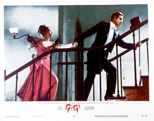 GIGI, Leslie Caron, Louis Jourdan, 1958, Courtesy Everett Collection !ACHTUNG AUFNAHMEDATUM GESCHÃ„TZT! PUBLICATIONXNOTxINxCANxCHNxFRAxITAxJPNxNORxPOLxRUSxESPxUKxUSA Copyright: xCourtesyxEverettxCollectionx MSDGIGI EC013
