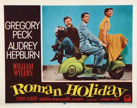 ROMAN HOLIDAY, Eddie Albert, Gregory Peck, Audrey Hepburn, 1953 !ACHTUNG AUFNAHMEDATUM GESCHÃ„TZT! PUBLICATIONXNOTxINxCANxCHNxFRAxITAxJPNxNORxPOLxRUSxESPxUKxUSA Copyright: xCourtesyxEverettxCollectionx MSDROHO EC047