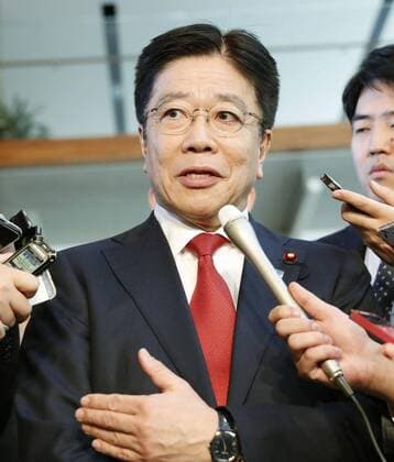 Japan s launch of new coronavirus task force Japanese Health Minister Katsunobu Kato speaks to reporters at the prime minister s office in Tokyo on March 26, 2020, ahead of the launch of a new coronavirus task force. A recently revised law enables Prime Minister Shinzo Abe to declare a state of emergency if necessary to cope with the outbreak. 