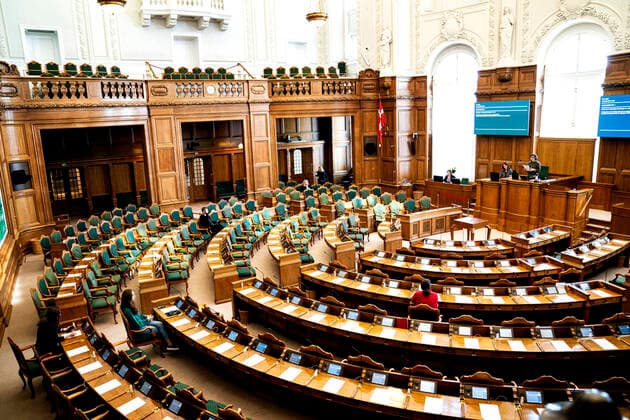 Folketinget behandler forslag fra regeringen om COVID-19 hastelovgivning, i Folketingssalen paa Christiansborg torsdag den 26. marts 2020.. , Copenhagen Denmark Copyright: RitzauxScanpix IdaxGuldbaekxArentsenx cop108 spdk20200326-111127-L