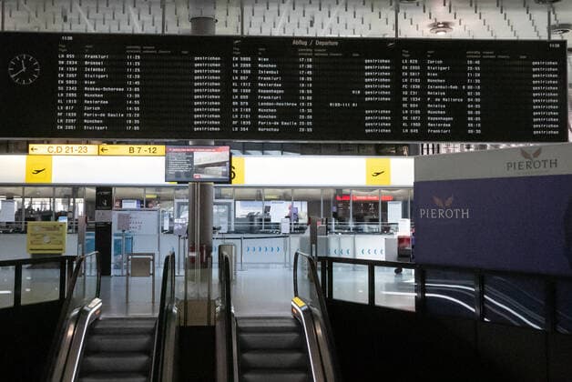 Hannover, 26.03.2020, Flughafen Hannover, HAJ, Aufgrund der Ausbreitung des Coronavirus sind fast alle Flüge eingestellt,