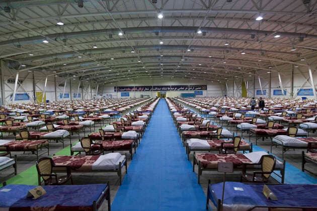 March 26, 2020, Tehran, Iran: Iranian army launched a 2,000-bed hospital at the permanent venue of Tehran International Exhibitions as Iran struggles to stem the novel coronavirus (COVID-19) in the capital Tehran, Iran. Iran s supreme leader Ayatollah Ali Khamenei has ordered the armed forces to contribute to the health ministry s fight against the disease. Iran is the worst-hit country by the coronavirus in the Middle East. Tehran Iran - ZUMAf146 20200326_zip_f146_028 Copyright: xRouzbehxFouladix