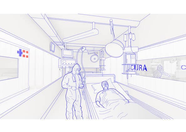 Italian architects have designed an intensive-care pod within a shipping container that could be added to hospitals fighting the coronavirus pandemic. Named Connected Units for Respiratory Ailments or CURA, which is the latin word for cure the intensive care unit (ICU) pods have been designed to increase the country s intensive care capacity. The aim is that they can be quickly deployed in cities around the world, promptly responding to the shortage of ICU space in hospitals and the spread of the disease, explained the CURA team. The first prototype unit is being built at a hospital in Milan, which is one of the cities in Italy with the most cases of coronavirus Covid-19. The units have been designed by Italian architecture studio Carlo Ratti Associati and architect Italo Rota as part of a development team including engineer Copyright: xx 40410063 EDITORIAL USE ONLY. NOT FOR USE BY NEWSPAPERS BASED IN THE UK.
