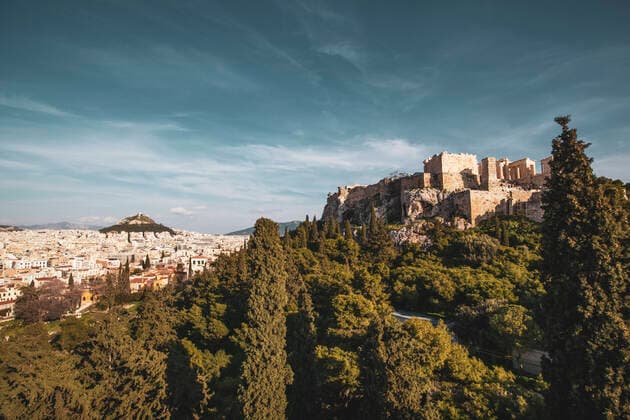 Die Akropolis in der griechischen hauptstadt Athen