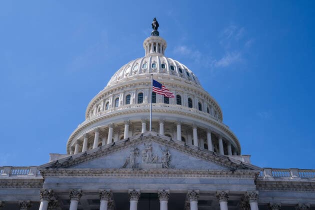 The U.S. Capitol Building is seen after the Senate passed a nearly $2 trillion economic stimulus package, the largest ever, to help ease the economic downturn following the Coronavirus pandemic sweeping the nation, in Washington, D.C on Thursday, March 26, 2020.  WAP20200326324 KEVINxDIETSCH