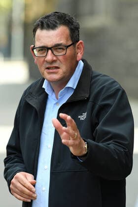 DANIEL ANDREWS CORONAVIRUS PRESSER, Victorian Premier Daniels addresses the media in Melbourne, Friday, March 27, 2020. Andrews has spoken to the media on the impact of Coronavirus throughout Victoria and government announcements to reduce it s spread. ( NO ARCHIVING, EDITORIAL USE ONLY, NO USE IN BOOKS WITHOUT CONSENT MELBOURNE VIC AUSTRALIA  Copyright: xJAMESxROSSx 20200327001460400186