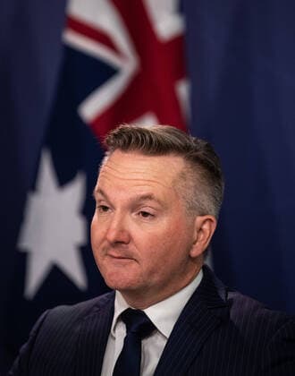 LABOR CORONAVIRUS PRESSER, Shadow Minister for Health Chris Bowen speaking at a media conference, in Sydney, Friday, March 27, 2020. The Shadow Minister for Health responded to today s press conference given by Prime Minister Scott Morrison outlining new powers to enhance self-isolation and quarantine. ( NO ARCHIVING, EDITORIAL USE ONLY, NO USE IN BOOKS WITHOUT CONSENT SYDNEY NSW AUSTRALIA  Copyright: xJAMESxGOURLEYx 20200327001460400705