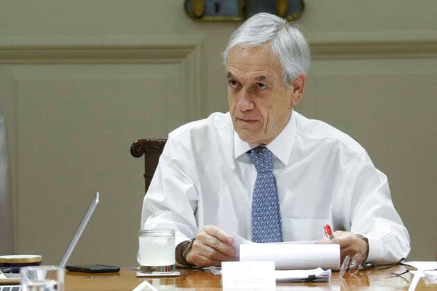Santiago, March 27, 2020 The President of the Republic, Sebastian Pinera, heads a new session of the Emergency Committee for Coronavirus Pool Photography Via Aton Chile, Santiago Chile Aton 407760  Copyright: POOLxFOTOGRAFICO VIAxATONxCHILE