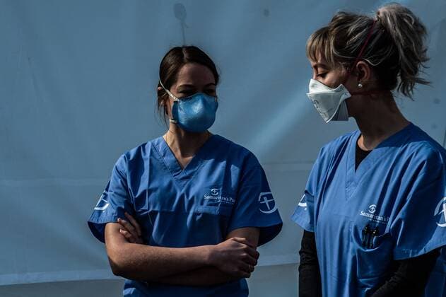 Cremona, The American NGO Samaritan s Purse inaugurates the camp hospital covid-19 equipped with respirators donated to the Hospital of Cremona. sanitizing the environments NicolaMarfisi*2020 1007_04_NIMA200320-286
