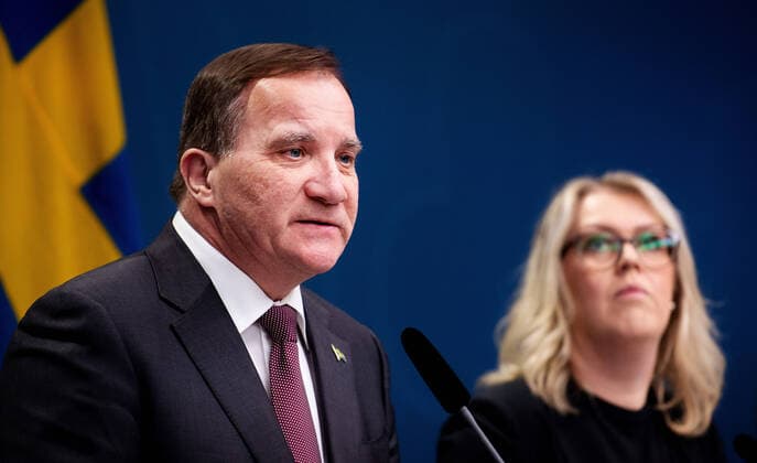 200327 Stefan Löfven, Prime Minister of Sweden, at a press conference with the government of Sweden regarding the coronavirus, covid-19, on March 27, 2020 in Stockholm.  Copyright: MAXIMxTHORE 47099185st