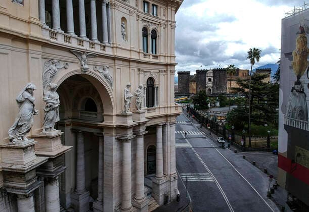 View of the empty street in Naples city, after the Italian government has imposed unprecedented national restrictions on controlling the coronavirus COVID-19.  Copyright: xSalvatorexLaportax xIPAx xKontrolabx