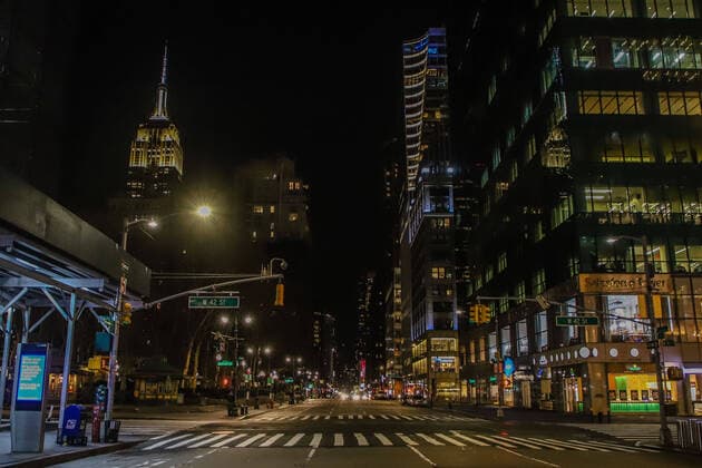 March 26, 2020, New York, NEW YORK, EUA: Times Square is seen empty during the Coronavirus Covid-19 pandemic in New York in the United States. New York EUA - ZUMAc233 47099611st Copyright: xVanessaxCarvalhox