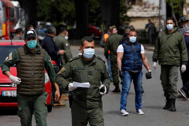 April 27, 2020, Beirut, Beirut, Lebanon: Lebanese wearing a mask as preventive measure against the coronavirus COVID-19, in Beirut, Lebanon, on March 27, 2020, as streets remain deserted after measures were taken in order to limit the spread of the Covid-19 coronavirus Beirut Lebanon - ZUMAap3_ 20200427_zaf_ap3_010 Copyright: xMarwanxTahtahx