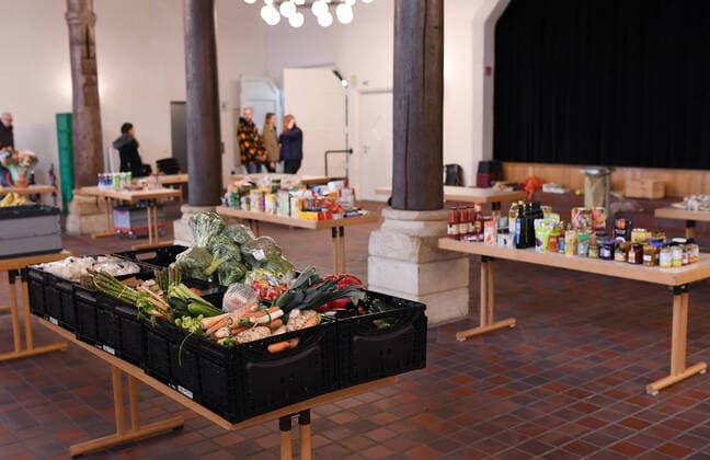 Rottenburg 27.03.2020 Start des Not-Betrieb der Rottenburger Tafel in der Zehntscheuer.
