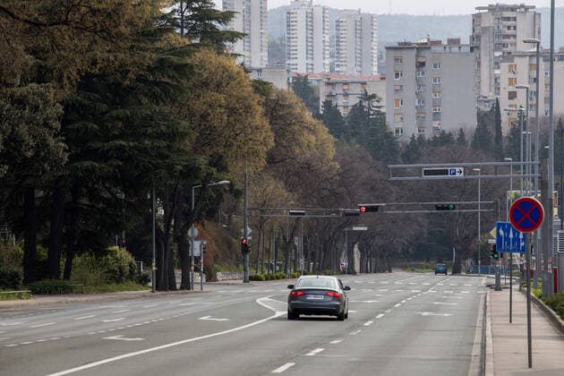 PXL_Empty streets of Rijeka 27.03.2020., Rijeka, Croatia - Empty streets of Rijeka during COVID-19 crisis. NelxPavletic PIXSELL