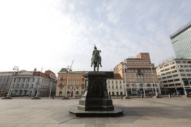 PXL_Empty streets of Zagreb 27.03.2020., Zagreb, Croatia - Empty streets of Zagreb during COVID-19 crisis. RobertxAnic PIXSELL