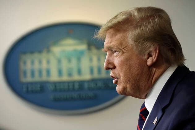 March 27, 2020, Washington, District of Columbia, USA: United States President Donald J. Trump speaks during a press briefing on the Coronavirus COVID-19 pandemic with members of the Coronavirus Task Force at the White House in Washington, DC on March 27, 2020. .Credit: Pool via CNP Washington USA - ZUMAs152 20200327_zaa_s152_072 Copyright: xYurixGripasx