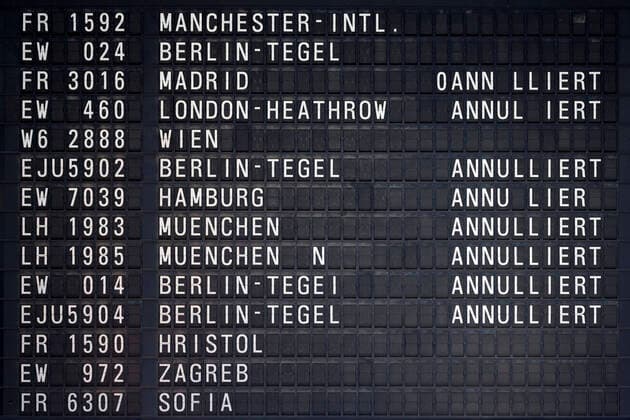 Flughafen Köln Bonn, wo es in Zeiten des Coronavirus zu Flugstornierungen kommt. Köln, 28.03.2020
