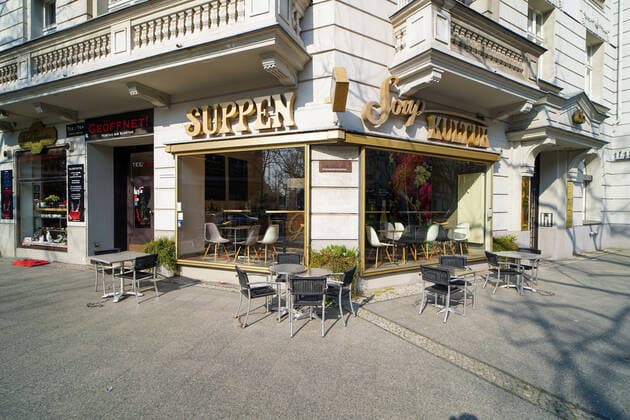 28.03.2020,Berlin,Deutschland,GER,die Stadt in Zeiten der Corona Pandemie, Suppen Soup Kultur, Geschäft am Kurfürstendamm.