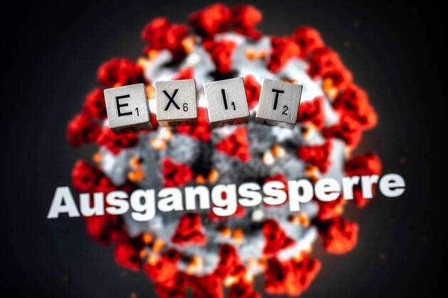 Hamburg, 28. März 2020 - Illustration zum Thema Exit-Strategien für Maßnahmen gegen das Coronavirus