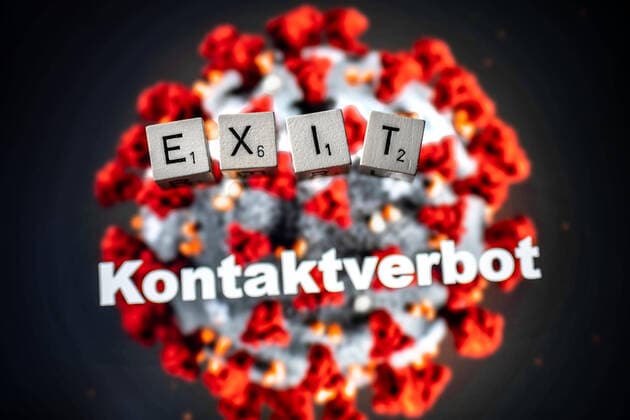 Hamburg, 28. März 2020 - Illustration zum Thema Exit-Strategien für Maßnahmen gegen das Coronavirus