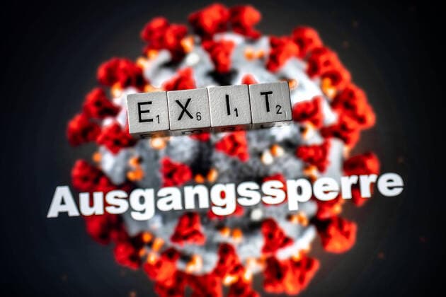 Hamburg, 28. März 2020 - Illustration zum Thema Exit-Strategien für Maßnahmen gegen das Coronavirus