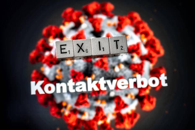 Hamburg, 28. März 2020 - Illustration zum Thema Exit-Strategien für Maßnahmen gegen das Coronavirus