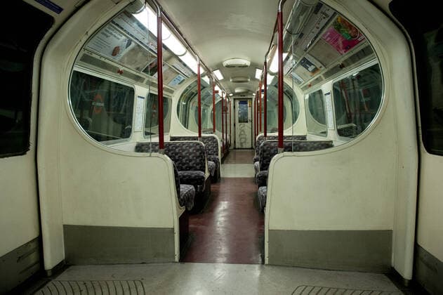 March 28, 2020: London Underground seen during the London Coronavirus Covid-19 Lockdown. Transport for London has cut services by more than 50% as rising numbers of Tube drivers and other essential staff have caught coronavirus. ..Andy Lord, Managing Director of the London Underground, said: Ã¢â‚¬oeWe want to continue to run a core Tube service so that NHS staff and other key workers can make essential journeys...Ã¢â‚¬oeAround a third of our own staff are themselves ill or have to self-isolate, so we are simply not able to run a full service. Ã¢â‚¬oeWe have further reduced journeys by construction workers by temporarily stopping all work on TfL and Crossrail construction sites... The majority of people are playing their part and avoiding travel but more people need to stop travelling immediately to save lives.  - ZUMAr152 20200328_zaa_r152_001 Copyright: xOm1x