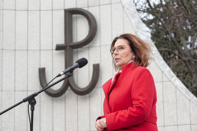 Coronavirus in Polen, Präsidentschaftskandidatin Malgorzata Kidawa-Blonska stoppt Wahlkampf 29.03.2020 WARSZAWA KONFERENCJA MALGORZATY KIDAWY BLONSKIEJ NT. ZAWIESZENIA KAMPANII WYBORCZEJ N Z MALGORZATA KIDAWA BLONSKA POLSKA WALCZACA FOT GRZEGORZ KRZYZEWSKI FOTONEWS NEWSPIX.PL --- Newspix.pl Civic Platform presidential candidate Malgorzata Kidawa-Blonska announces to hold her campaign due to coronavirus pandemic.  20200329FNGK015