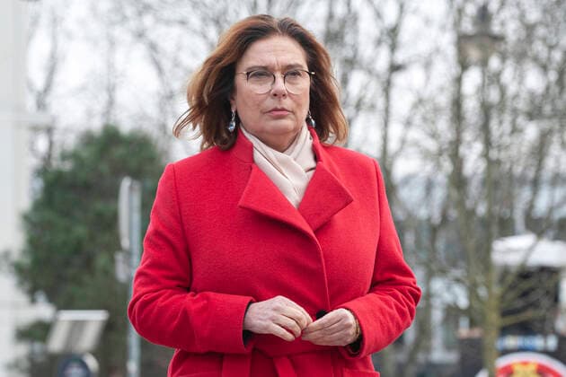 Coronavirus in Polen, Präsidentschaftskandidatin Malgorzata Kidawa-Blonska stoppt Wahlkampf 29.03.2020 WARSZAWA KONFERENCJA MALGORZATY KIDAWY BLONSKIEJ NT. ZAWIESZENIA KAMPANII WYBORCZEJ N Z MALGORZATA KIDAWA BLONSKA FOT GRZEGORZ KRZYZEWSKI FOTONEWS NEWSPIX.PL --- Newspix.pl Civic Platform presidential candidate Malgorzata Kidawa-Blonska announces to hold her campaign due to coronavirus pandemic.  20200329FNGK021