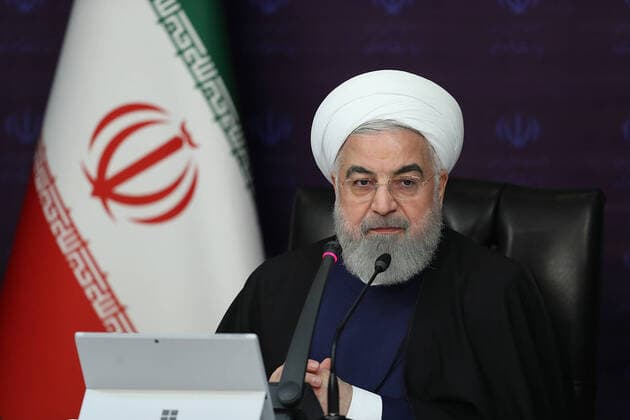 March 28, 2020, Tehran, Iran: Iranian President HASSAN ROUHANI speaks during a meeting of Center for Preventing and Combating the new Coronavirus (COVID-19) in Tehran, Iran on March 28, 2020. Tehran Iran - ZUMAi98_ 20200328_zih_i98_006 Copyright: xIranianxPresidencyx