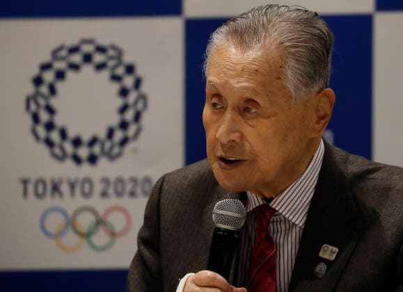 March 30, 2020, Tokyo, Japan: Yoshiro Mori, President of the Tokyo 2020 Olympic Games Organising Committee, delivers a speech during Tokyo 2020 Executive Board Meeting in the coronavirus disease (COVID-19) outbreaking in Tokyo, Japan March 30, 2020. REUTERS Issei Kato Pool Tokyo Japan. - ZUMAz114 20200330_zih_z114_009 Copyright: xPOOLx