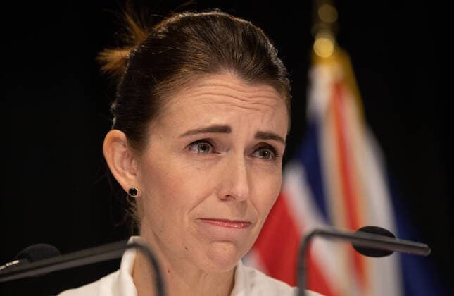 (200330) -- WELLINGTON, March 30, 2020 -- New Zealand Prime Minister Jacinda Ardern reacts during a press conference about COVID-19 in Wellington, New Zealand, March 30, 2020. (Mark Mitchell NZME Pool via Xinhua) NEW ZEALAND-WELLINGTON-COVID-19 GuoxLei 