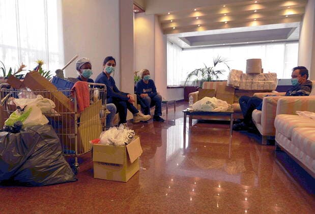 Milan, Hotel Michelangelo ready to be used for the quarantine in isolation of coronavirus positives Editorial Usage Only  Copyright: xMaurizioxMaulex xIPAx