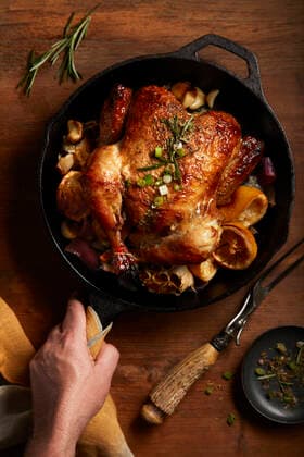 Roasted Chicken with Garlic and Lemon Herbs Dallas, TX, United States CR_RORO200318-323548-01