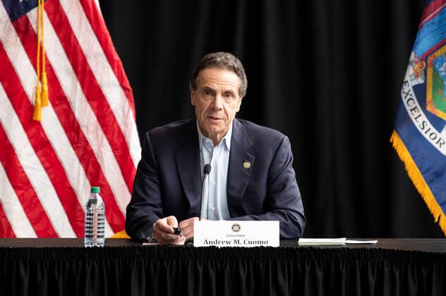 March 30, 2020, New York, NY, U.S: March 30, 2020 - New York, NY, United States: New York Governor ANDREW CUOMO (D) speaking at a press conference at the Jacob K. Javits Convention Center. New York U.S. - ZUMAb161 20200330_zap_b161_025 Copyright: xMichaelxBrochsteinx