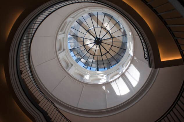 Dome inside Berlin Schloßstraße Museum Berggruen. The Berggruen Museum (also known as the Berggruen Collection) is a collection of modern art classics in Berlin, which the collector and dealer Heinz Berggruen, in a gesture of reconciliation , gave to his native city for a price well below its actual value. The most notable artists on display include Pablo Picasso, Alberto Giacometti, Georges Braque, Paul Klee and Henri Matisse. The Berggruen Collection is part of the National Gallery of Berlin. The collection arrived in Berlin in 1996, with Berggruen s return to his native city after six decades in exile. In 1988 he had given about 90 Klees to the Metropolitan Museum of Art, and in 1990, he had agreed to make a five-year loan (renewable by mutual agreement) to the National Gallery in London of 72 paintings and drawings by Paul CÃ zanne Copyright: xSergixReboredox xVWPicsx SREB-066-BY1218