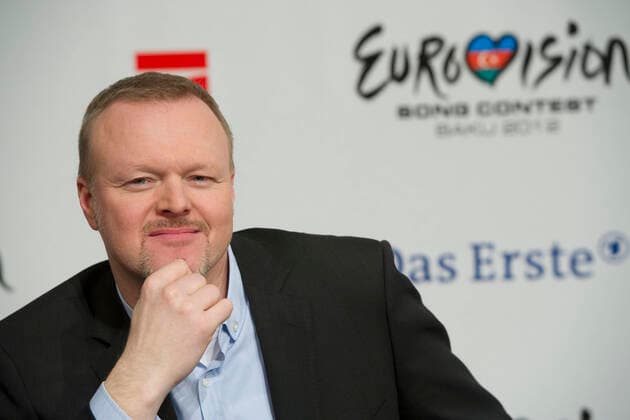 Nach Aus fuer Eurovision Song Contest: Stefan RAAB bringt Ersatz Show ins Fernsehen. Archivfoto: Stefan Raab, TV-Moderator und Jury-Mitglied, Portraet, Portrait, Einzelbild, angeschnittenes Einzelmotiv, Pressekonferenz, press conference, Finale von Unser Star fÌ?r Baku fuer den Eurovision Song Contest 2012 in Baku Aserbaidschan, Das Erste ARD, aufgezeichnet in K̦ln, 16.02.2012. a