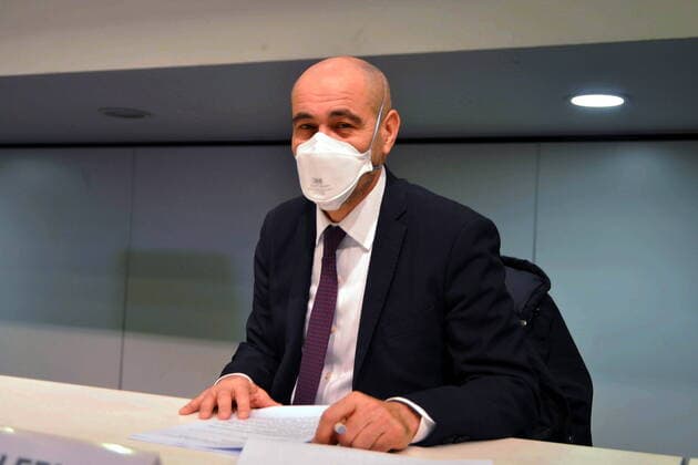 Milan, press conference and official presentation of the hospital in Fiera al Portello, for coronavirus patients, Belleri for the Polyclinic (Maurizio Maule Fotogramma, Milan - 2020-03-31) p.s. la foto e utilizzabile nel rispetto del contesto in cui e stata scattata, e senza intento diffamatorio del decoro delle persone rappresentate  Copyright: xMaurizioxMaulex xFOTOGRAMMAx
