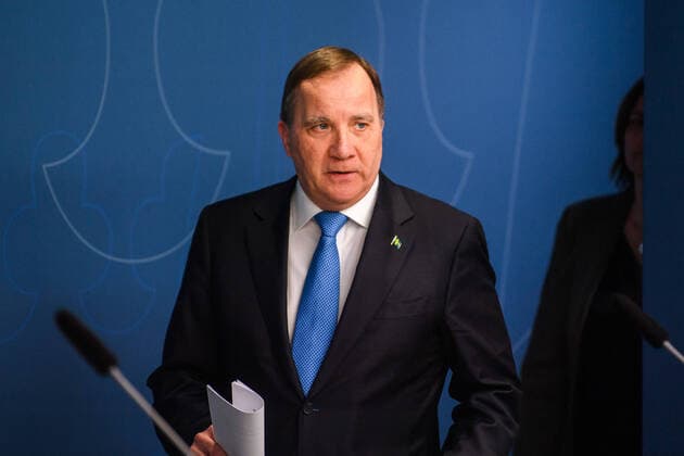 200331 Stefan Löfven, Prime Minister of Sweden, at a press conference with the government of Sweden regarding the coronavirus, covid-19, on March 31, 2020 in Stockholm. Copyright: MAXIMxTHORE 47107259st