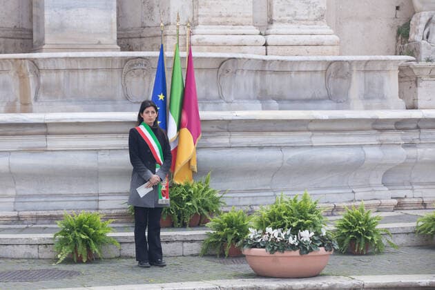Mayor of Rome, Virginia Raggi (Photo by Matteo Nardone Pacific Press) Rome: Virginia Raggi remembers victims of Covid-19
