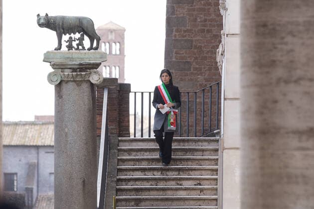 Mayor of Rome, Virginia Raggi (Photo by Matteo Nardone Pacific Press) Rome: Virginia Raggi remembers victims of Covid-19